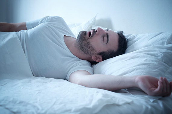 A man with Sleep Apnea problem